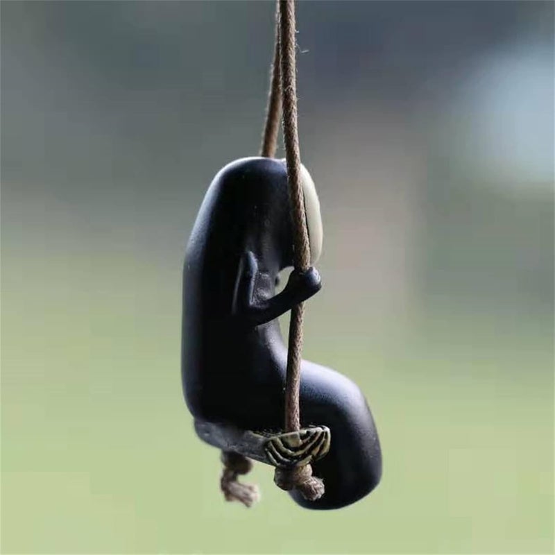 Lanrena No Face Man Car Pendant Hanging Swing, Faceless Male Car Pendant, Anime Car Hanging Ornament Interior Decoration for Car Rearview Mirror, Home, Office (1 Piece) - Image 3